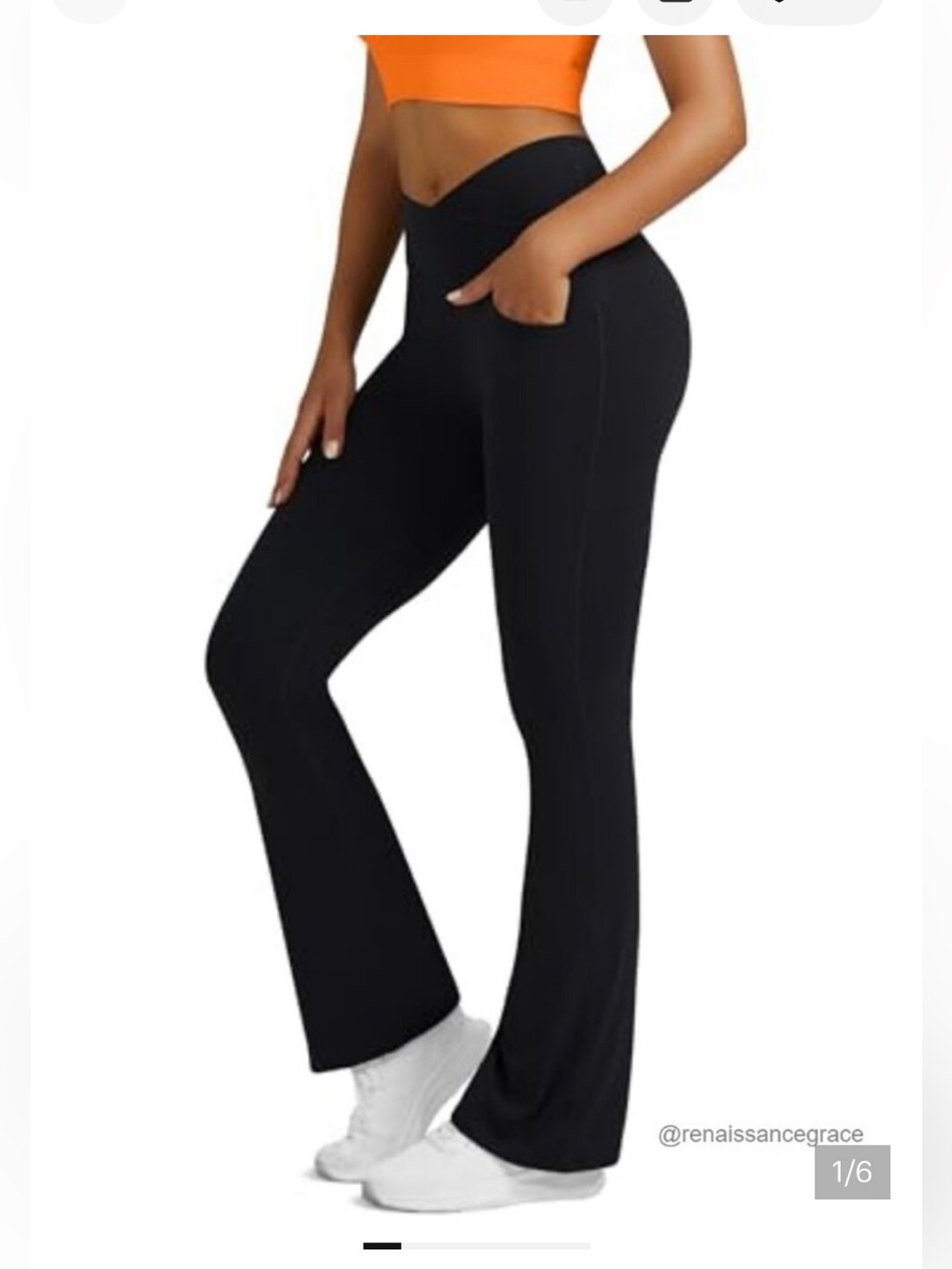 JOCKEY NWT S Black highwaist pockets 31.5” inseam Flare Yoga Pants